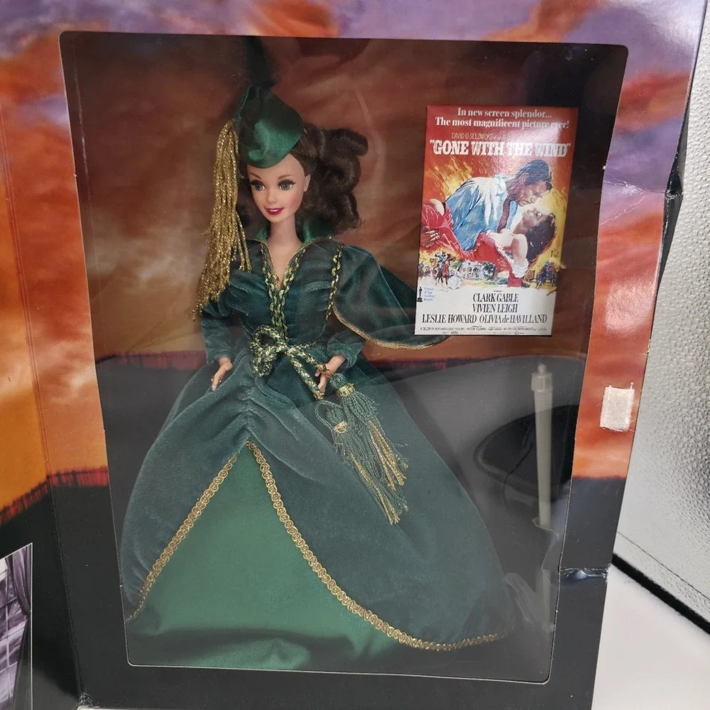 Scarlett O'Hara Barbie Green Curtin Dress - Gone With The Wind #29771 NRFB